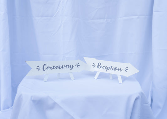 Ceremony and Reception Sign (Set of 2 Signs)