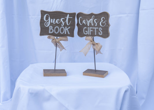 Guest Book and Cards & Gift Sign (Set of 2 Signs)