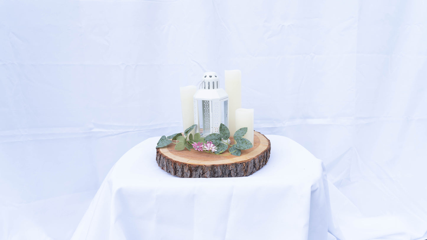 White Lantern Centerpiece